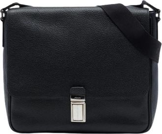 Prada Pre-owned Vintage Crossbody Bag - Dames - Vintage Schoudertas - Zwart - ONE Size - Leer - Vintage