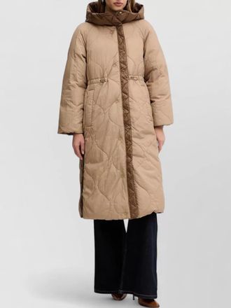 Max Mara hooded long quilted coat novak