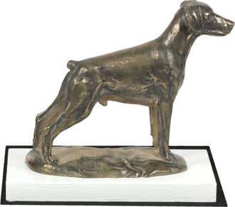OEM Doberman, Dobermann Ii - Estatuilla De Perro, Figura Sobre Base Blanca, Trofeo Para Exposici&oacute;n De Perros De Art-dog