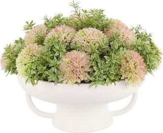 Creative Displays Inc. Handmade Faux Dahlia Arrangement In Ceramic Pot