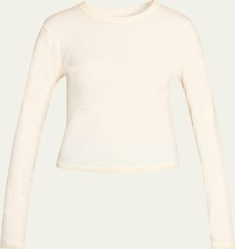 Mother The Long-Sleeve Itty Bitty Crop Tee
