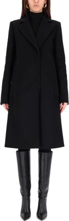 Sportmax Black Notched Lapel Trench Coat