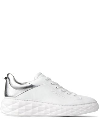 Jimmy Choo London Diamond Maxi/F II leather sneakers - White
