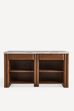 Anthropologie Renata Marble-Top Kitchen Island