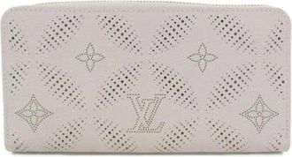 Louis Vuitton Pre-owned Long wallet (bi-fold) - Dames - Vintage Accessoires - Grijs - ONE Size - Leer - Vintage