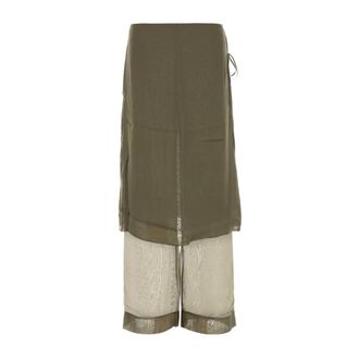 Paloma Wool Wide Trousers, female, Green, Size: XS Low Silk Archive Pants