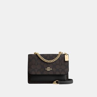 Coach Womens Mini Klare Crossbody in Signature Canvas - Beige - One Size