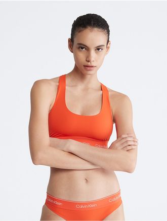 Calvin Klein Calvin Klein Womens Modern Performance Unlined Bralette - Orange - XS