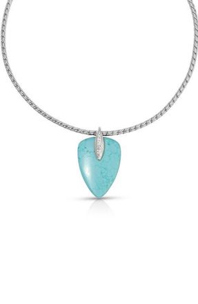Ettika Solstice Pendant Choker Necklace in Turquoise And Silver at Nordstrom