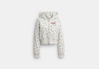 Coach Brain Dead Shrunken Floral Print Hoodie