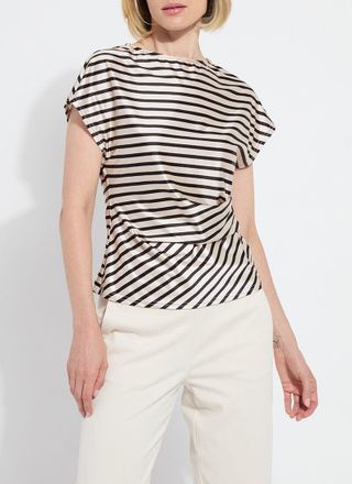 Lyss&eacute; Bruna Side Draped Top Printed