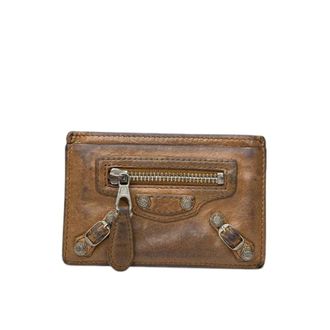 Balenciaga Pre-owned Wallets, female, Brown, Size: ONE SIZE Pre-owned Vintage Card Holder