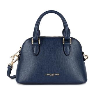 Lancaster Blauwe Halve Maan Rits Tas - Dames - Handtassen - Blauw - ONE Size - Leer - Tassen