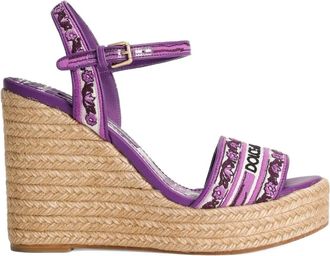 Dolce & Gabbana 90 mm sandalen met Maiolica-print - Paars