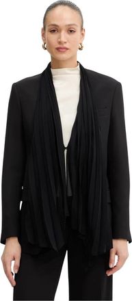 Twinset Cr&ecirc;pe Single-Breasted Blazer - Dames - Blazers - Zwart - M - Leer - Jassen