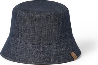 Brunello Cucinelli Bucket hat with logo in Denim at Nordstrom, Size X-Small