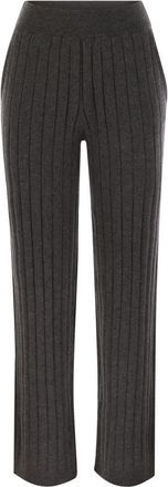 Brunello Cucinelli Brunello Cucinelli Womens Cashmere Knit Trousers - Grey - Size X-Small