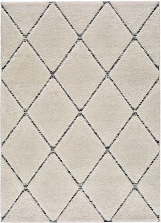 Atticgo Alfombra geométrica blanco/negro 120x170 cm