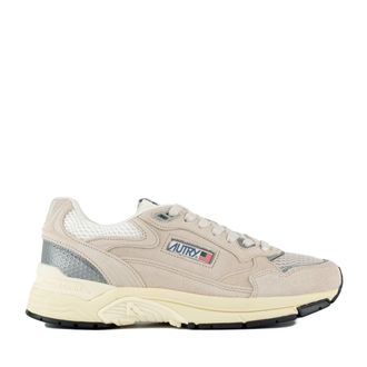 Autry Sand And Silver Mesh And Suede Hyperway Sneakers