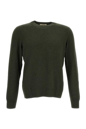 Gran Sasso Green Wool-Blend Crewneck Sweater