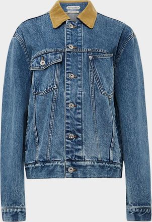 J.W.Anderson Corduroy Collar Denim Jacket