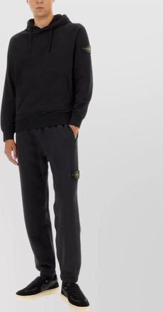 Stone Island cotton logo hoodie