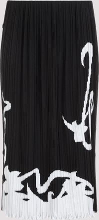 Lanvin Womens Pleated Long Skirt - Black - Size EU 38 (Womens)