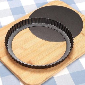 OEM Molde Redondo Para Pasteles Con Base Desmontable Y Revestimiento Antiadherente - Molde Para Quiches De 28 Cm Para Tartas Y Pasteles