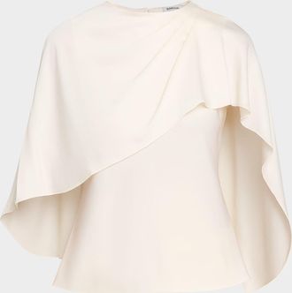 SIMKHAI Eliora Satin Cape Top