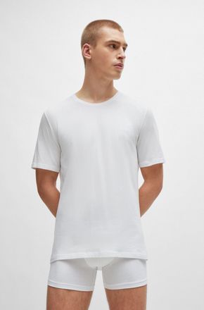 HUGO BOSS T-Shirt BOSS Mix&Match T-Shirt R, Herren, Gr. XXL (56), weiss (wei&szlig; 100), Single Jersey, Obermaterial: 95% Baumwolle, 5% Elasthan, unifarben, Basic h&uuml;