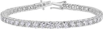 LuvMyJewelry 15Luv 10K White Gold Lab Grown Diamond Tennis Bracelets - 15.6 Carats at Nordstrom, Size 8
