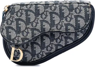 Dior Pre-owned Dior Diorissimo Canvas Saddle Pouch Ladies GVU75A37TJ1C73N3