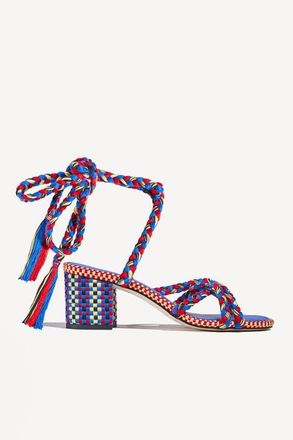 Amambaih Isabela Strappy Cotton Sandals in Miro at Nordstrom, Size 40