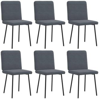 vidaXL Vidaxl - Sillas De Comedor 6 Unidades Terciopelo Gris Oscuro
