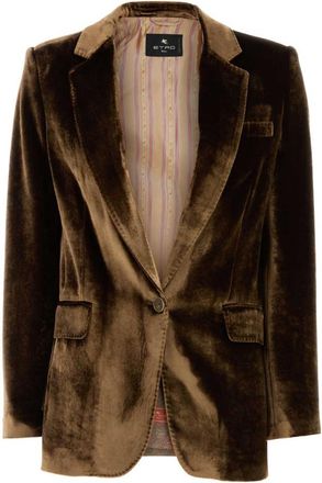 Etro Brown velvet blazer