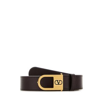 Valentino Garavani Belts, female, Brown, Size: 80 CM VLogo Signature Belt