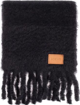 Loewe Black Solid Scarf
