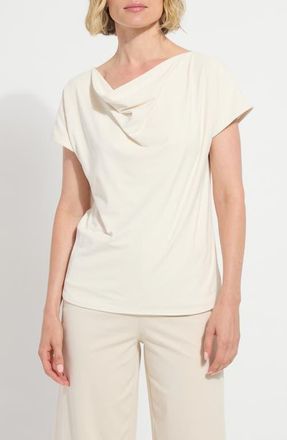 Lyss&eacute; Ensley Cowl Neck Top in Macadamia at Nordstrom, Size X-Small