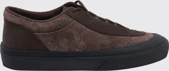 Stone Island Sneakers basse in pelle di vitello scamosciata con logo Compass