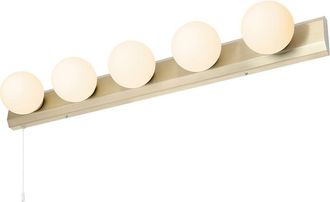 Netlighting Ara Bar 5 Light Bathroom Wall Lamp Satin Brass IP44