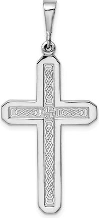 Diamond2Deal 14k White Gold Cross Pendant