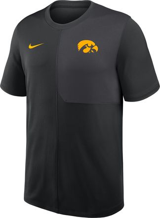 Nike Iowa Sideline Coach Nike Mens Dri-FIT College Top in Black | 03B2166NIA-2QD