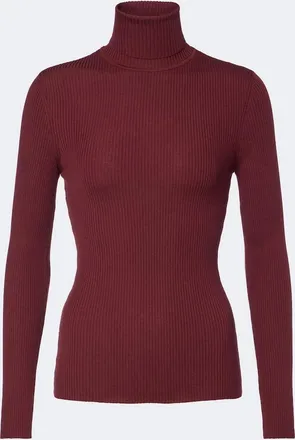 Wolford Ribbed-knit virgin wool turtleneck top