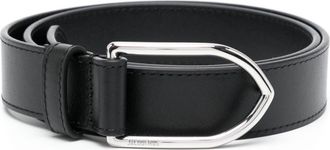 Jacquemus logo-engraved leather belt - unisex - Calf Leather - 110 - Black