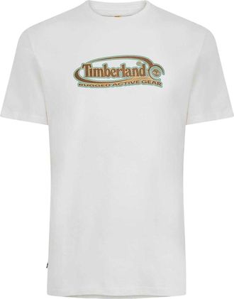 Timberland Heren Vintage Logo T-shirt (Wit)