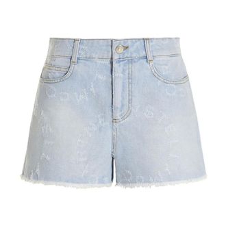 Stella McCartney Dames, Korte broeken, Blauw, Maat: W29 Denim