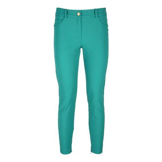 Elisabetta Franchi Cropped Trousers, female, Green, Size: 2XS Cropped Trousers