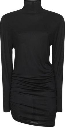 Jacquemus Zwarte Coltrui Jurk met Asymmetrische Zoom - Dames - Korte kleedjes - Zwart - M - Kleedjes
