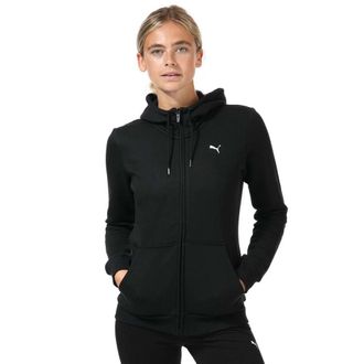 Puma Dames/Dames Essentials Logo Full Zip Hoodie (Zwart)