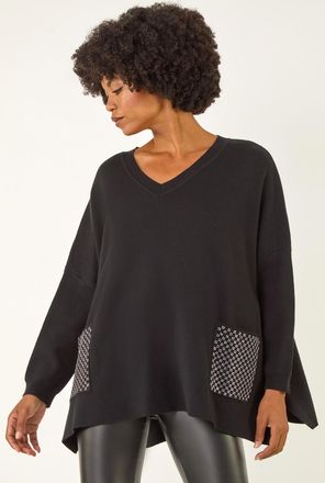 Roman Sparkly Pocket Knit Jumper